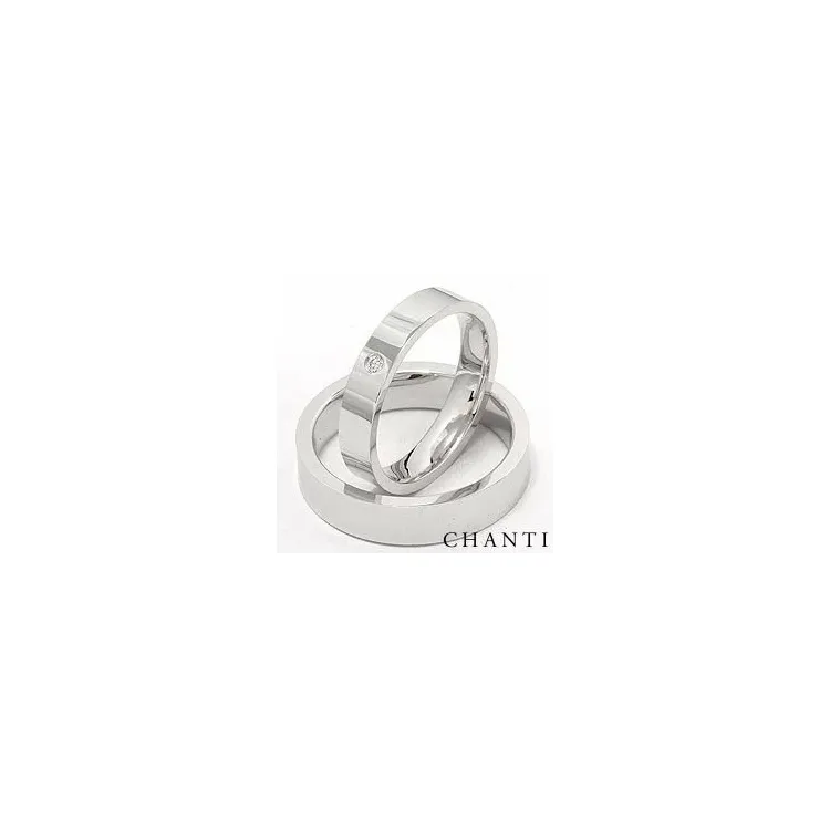 Vigselsringar i 14  karat vitguld 0,025 ct - set