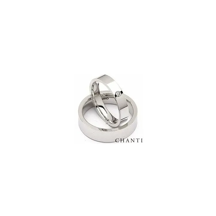 Vigselsringar i 14  karat vitguld 0,025 ct - set