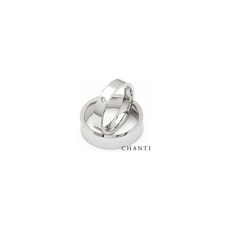Vigselsringar i 14  karat vitguld 0,025 ct - set