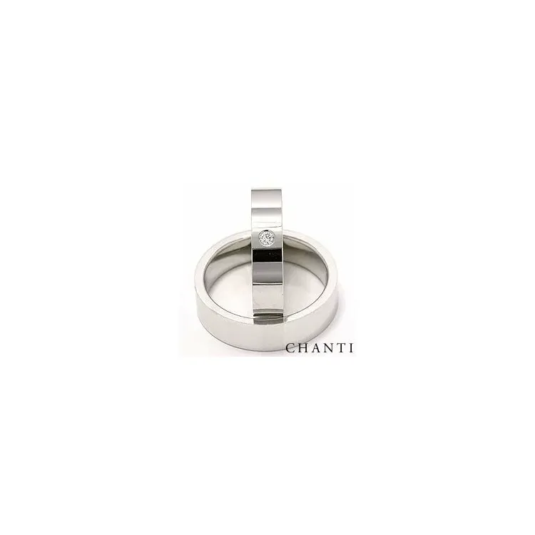 bredd vigselsringar i 14  karat vitguld 0,05 ct - set
