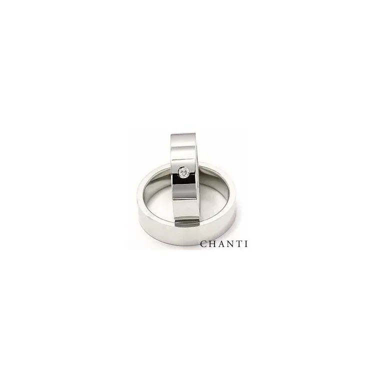 Vigselsringar i 14  karat vitguld 0,05 ct - set