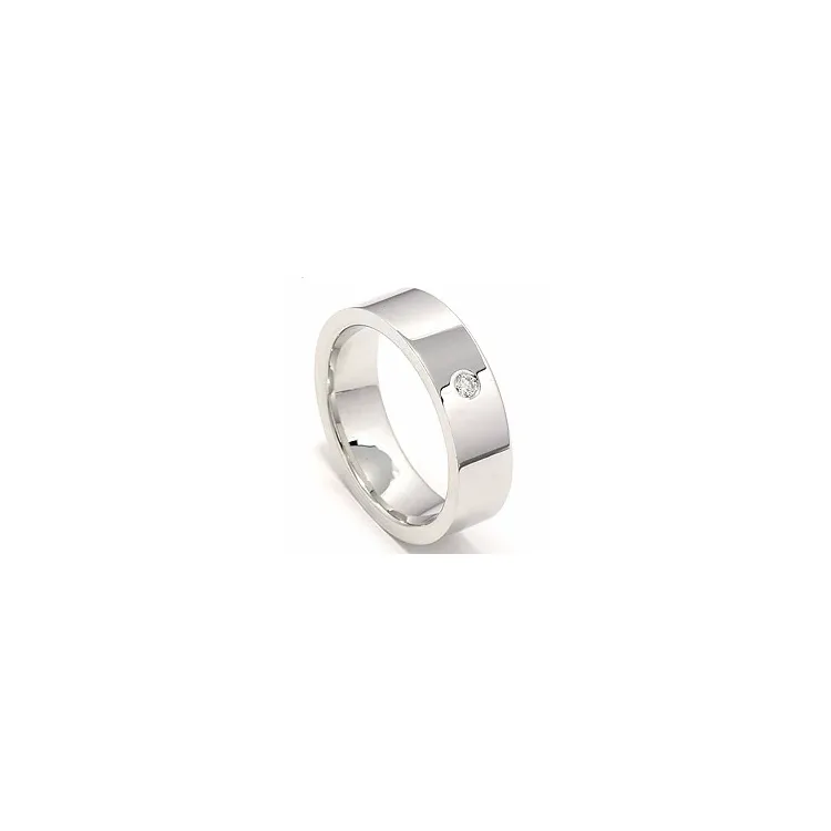 diamant vigselsring i 14  karat vitguld 0,05 ct