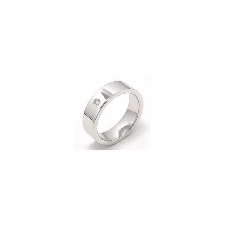 diamant vigselsring i 14  karat vitguld 0,05 ct