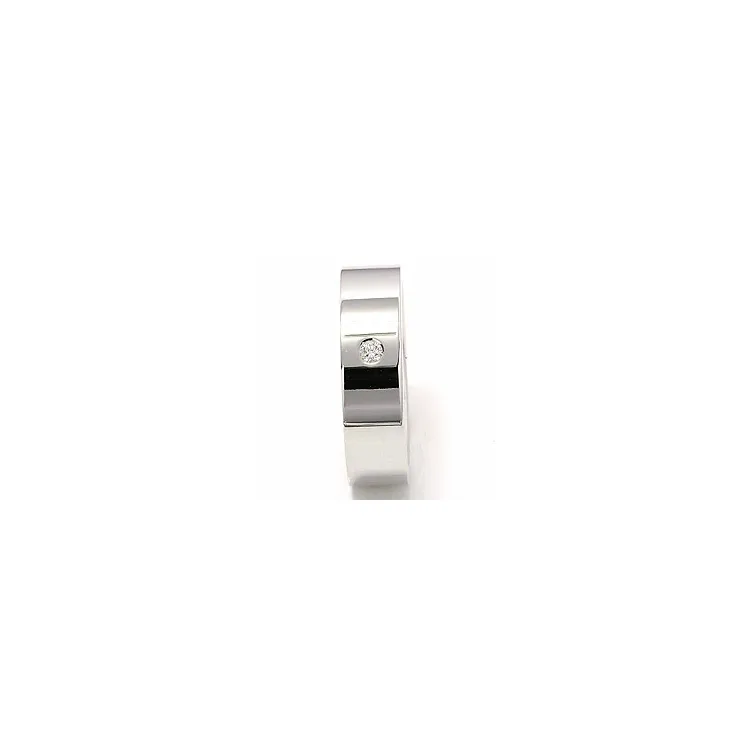 diamant vigselsring i 14  karat vitguld 0,05 ct