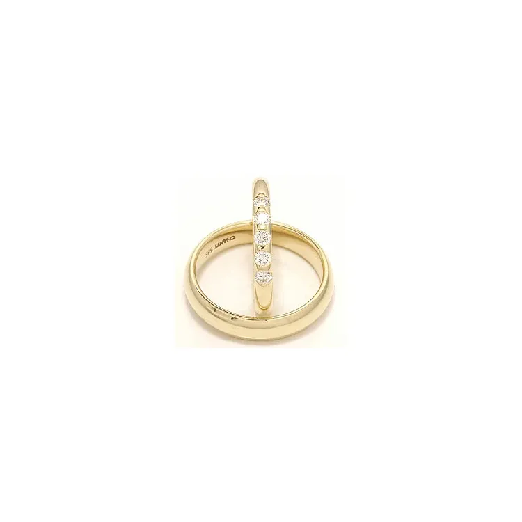 Vigselsringar i 14  karat guld 0,35 ct - set