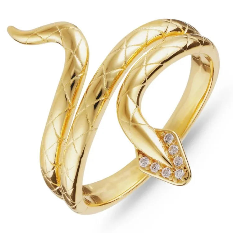ormar zirkon ring i förgyllt silver