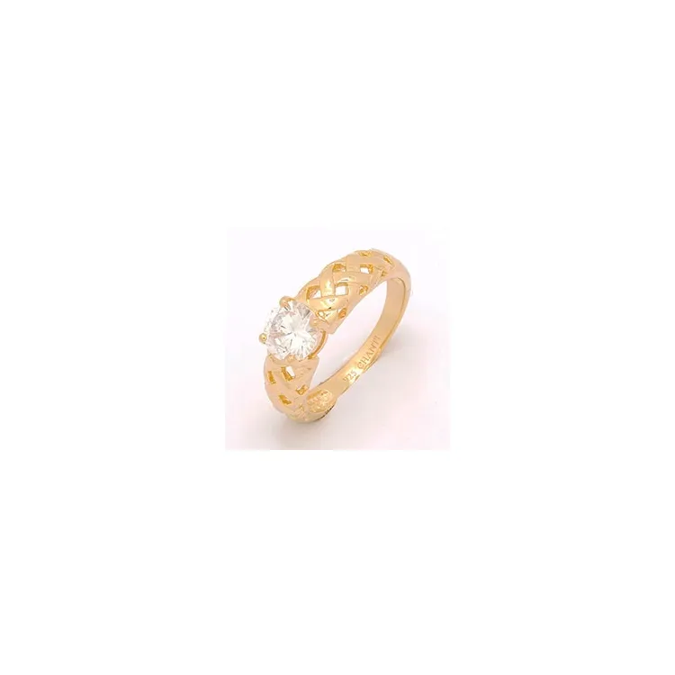 zirkon ring i förgyllt silver