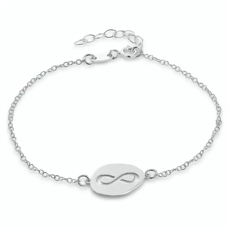 evighet armband i silver med hängen i silver
