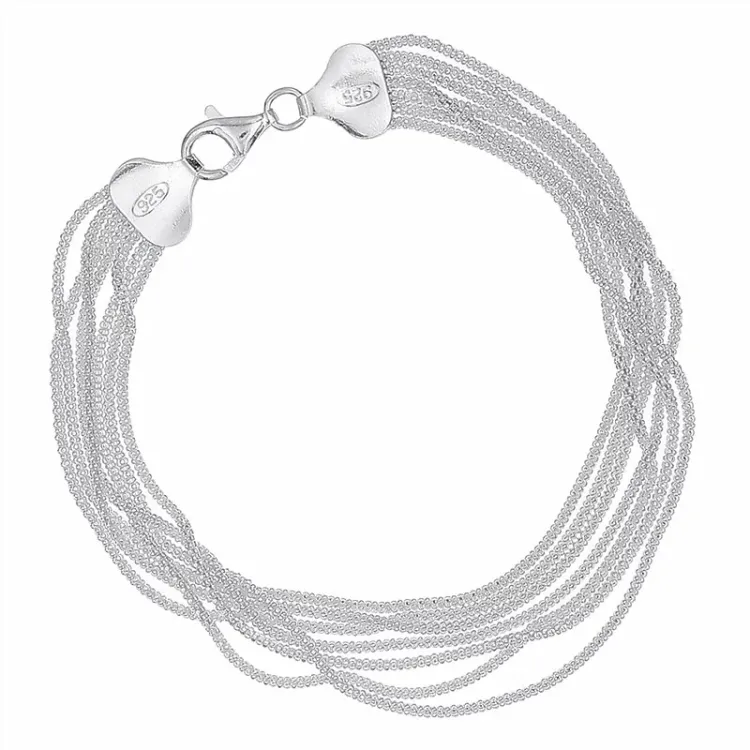 Armband i silver  x 1,05 mm x 7