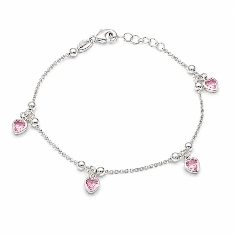 hjärta armband i silver med hängen i silver - Little Ones