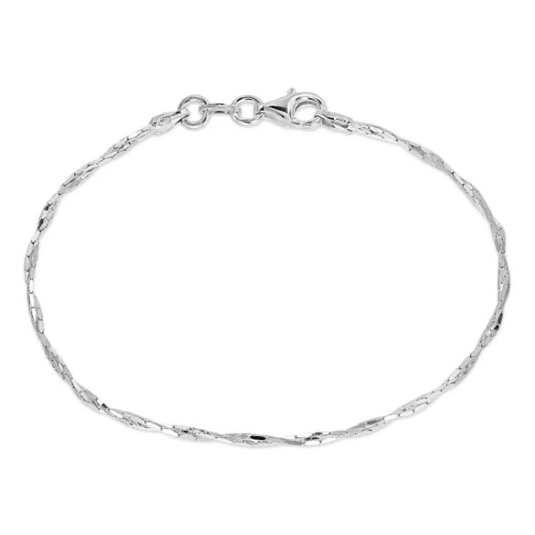 Vridet armband i silver x 1,3 mm