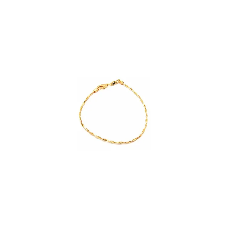 Vridet armband i förgyllt silver  x 1,3 mm