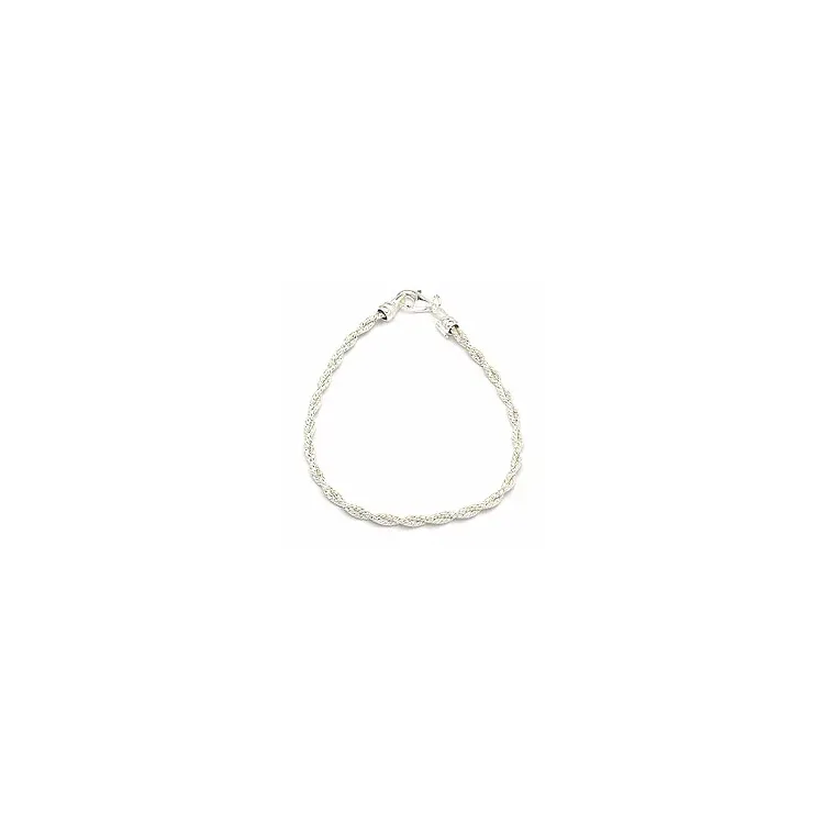 Vridet armband i silver  x 1,1 mm