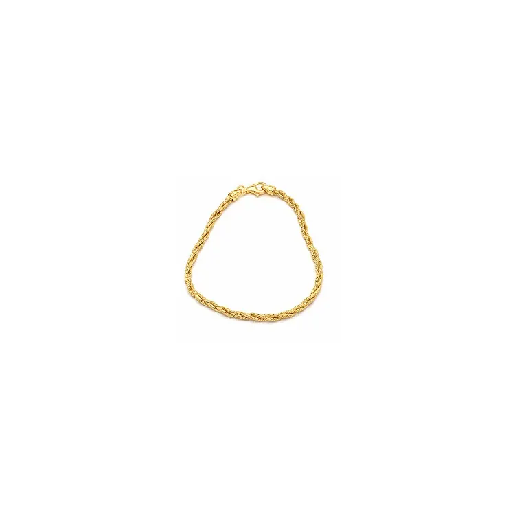 Vridet armband i förgyllt silver  x 1,1 mm