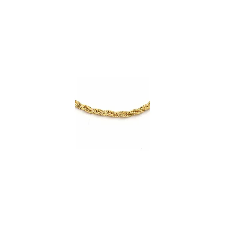 Vridet armband i förgyllt silver  x 1,1 mm