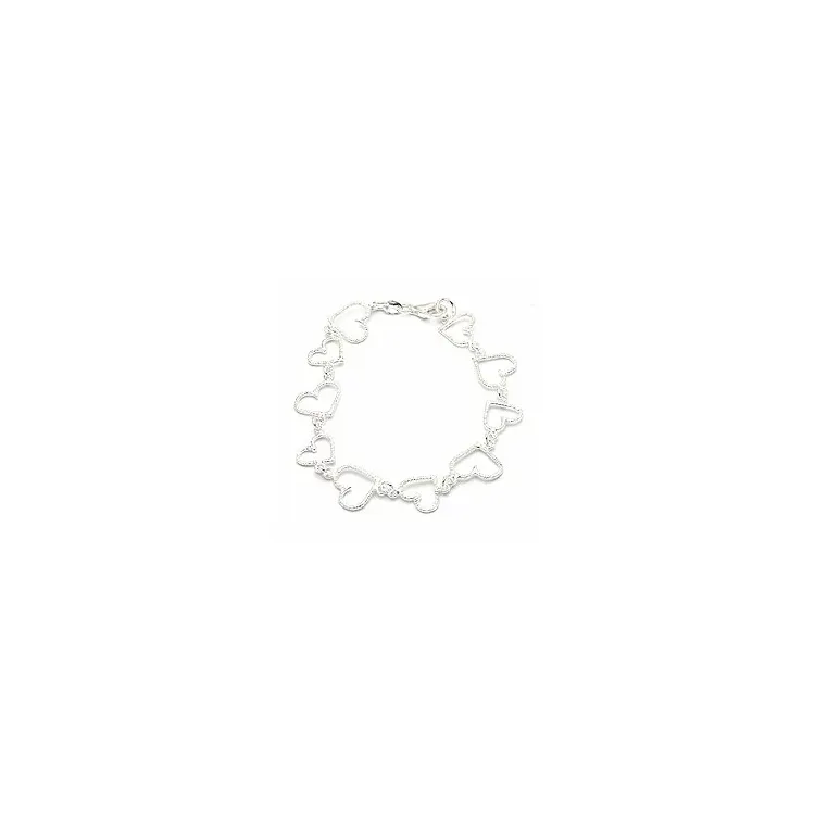 Hjärt armband i silver  x 11,4 mm