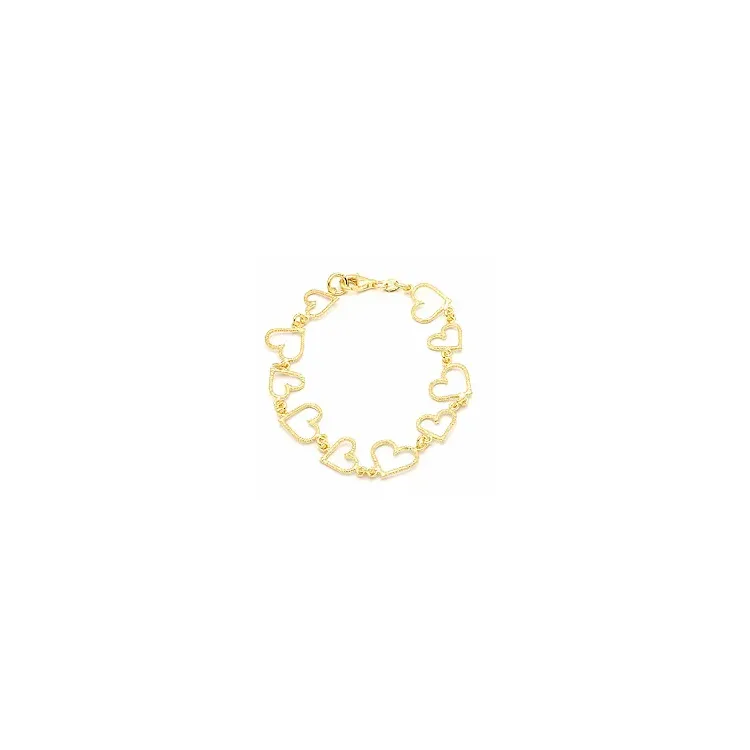 Hjärt armband i förgyllt silver  x 11,4 mm