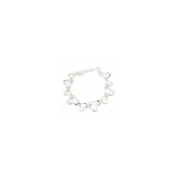 Hjärt armband i silver x 13,7 mm
