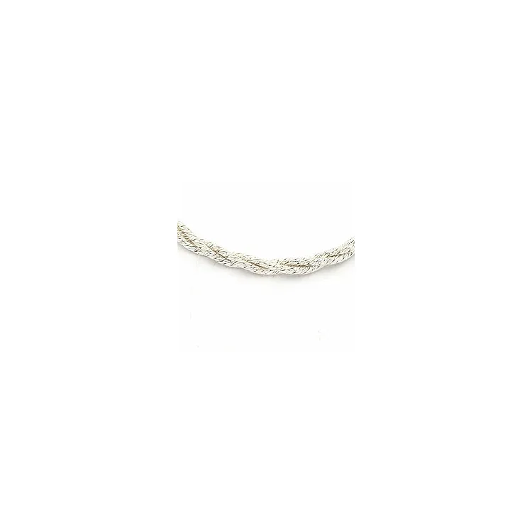 Vridet armband i silver  x 2,5 mm