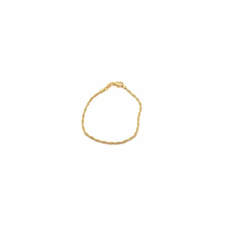 Vridet armband i förgyllt silver  x 1,9 mm