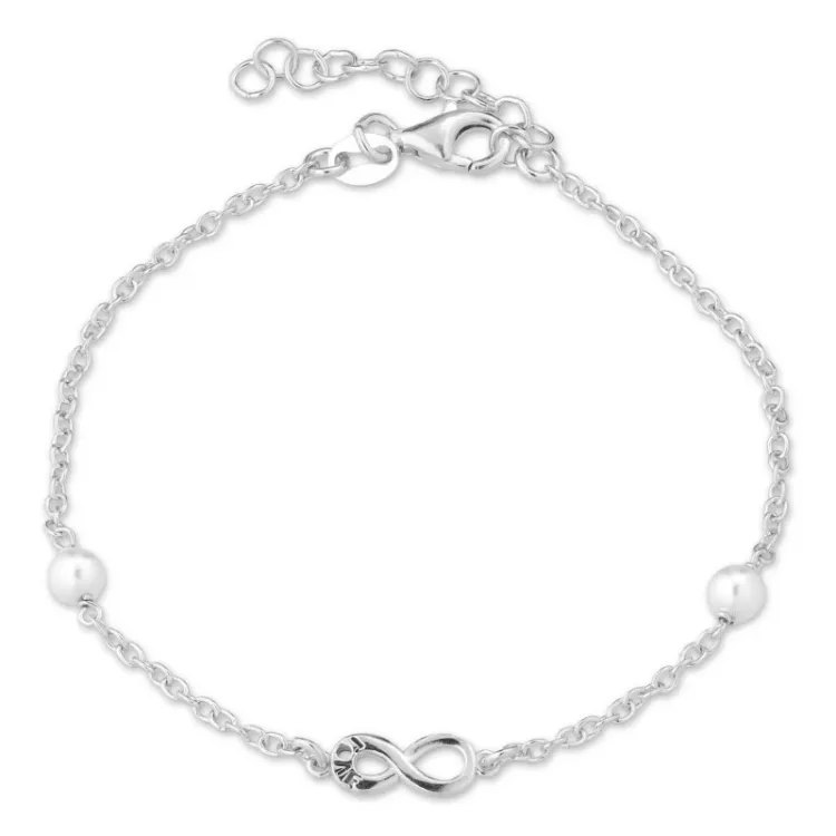 infinity armband i silver med hängen i silver