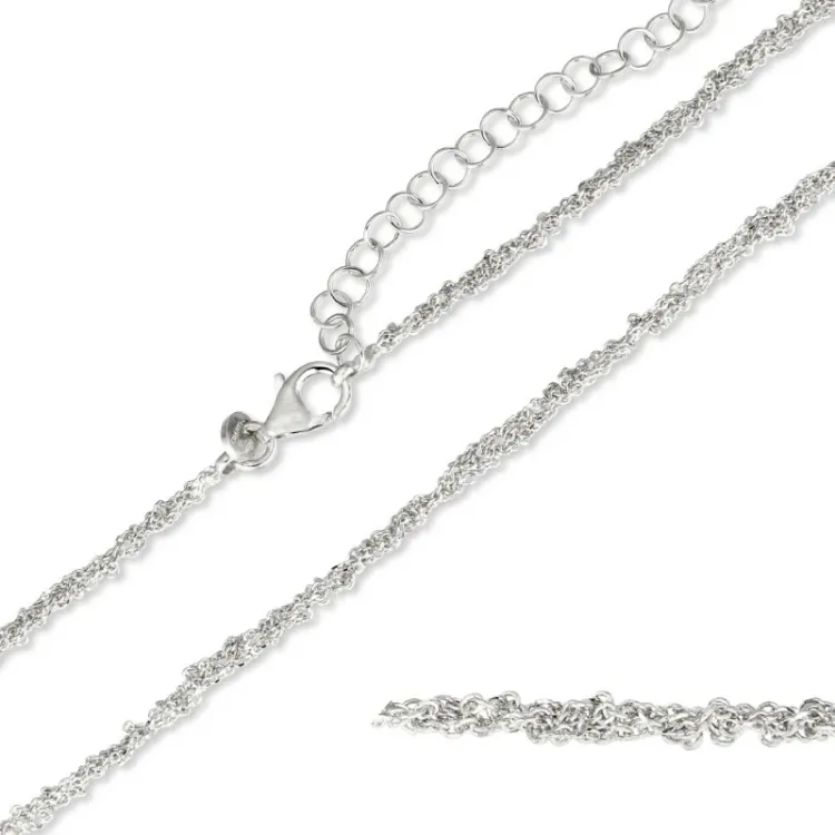 halsband i silver 40 plus 5 cm x