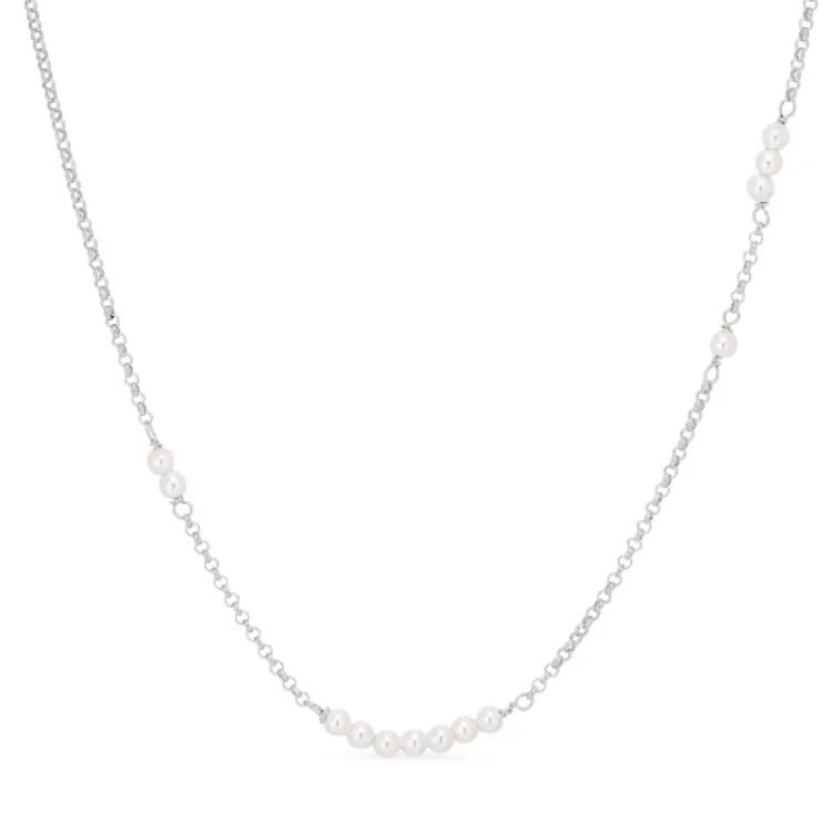 halsband i silver 40 plus 5 cm x 3,0 mm