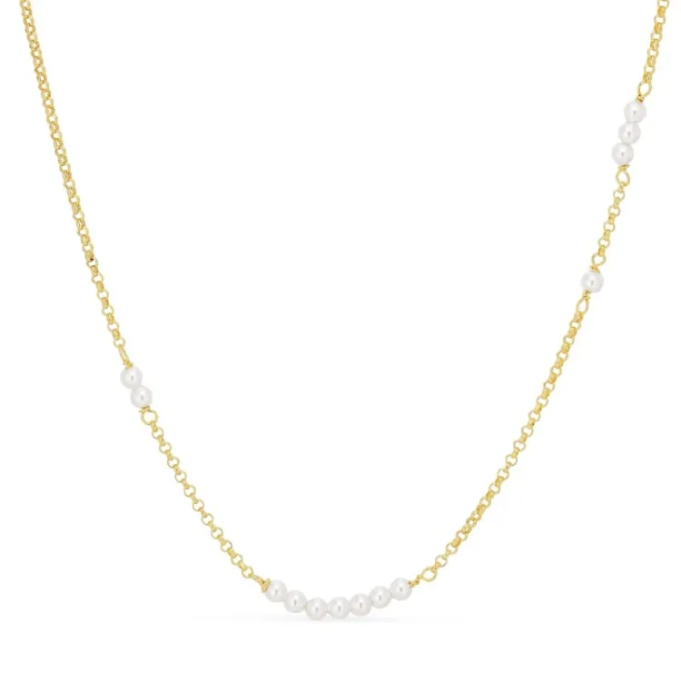 halsband i förgyllt silver 40 plus 5 cm x 3,0 mm