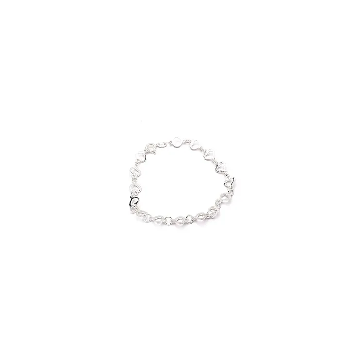 hjärta armband i silver med hängen i silver