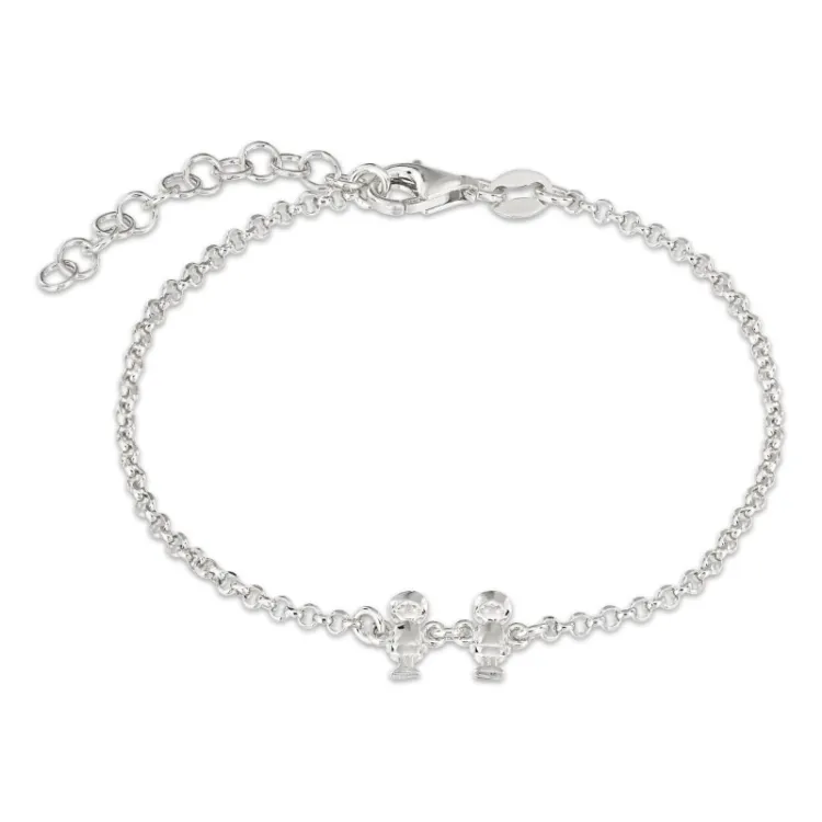 familj armband i silver med Son - Son i silver