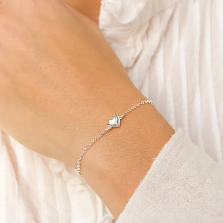 hjärta armband i silver