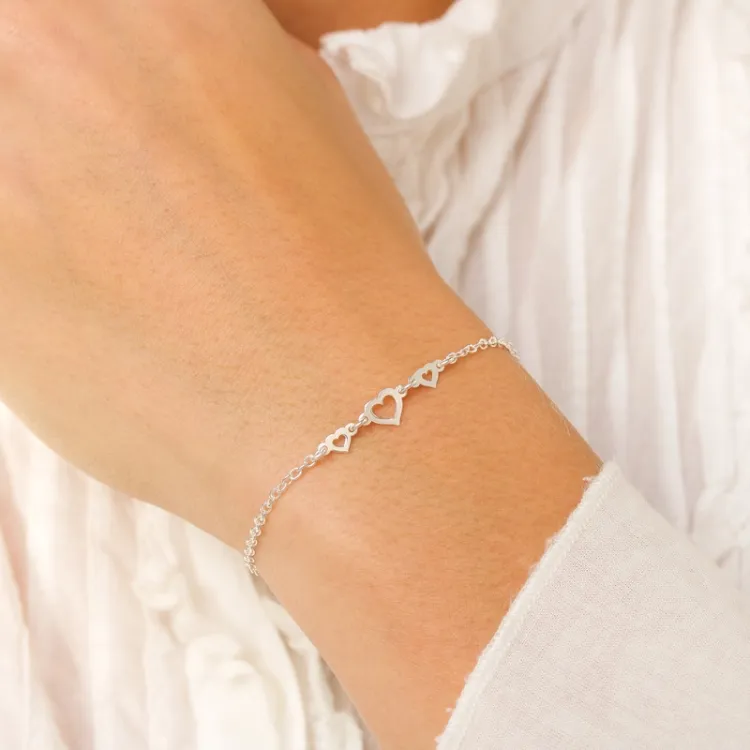 hjärta armband i silver