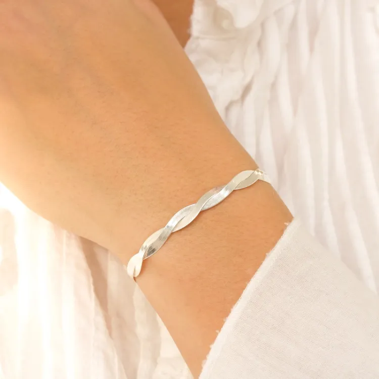 armband i silver 16 + 3 cm x 5,4 mm