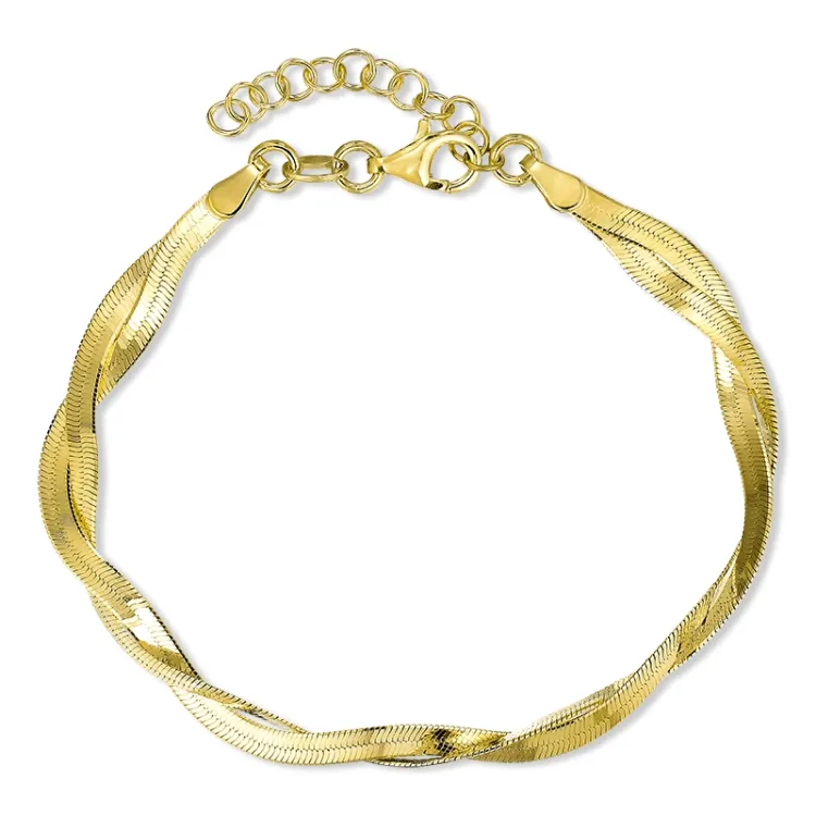 armband i förgyllt silver  x 5,4 mm 