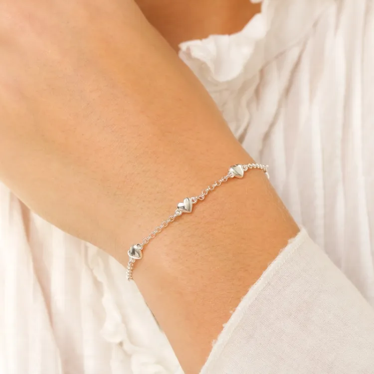 hjärta armband i silver