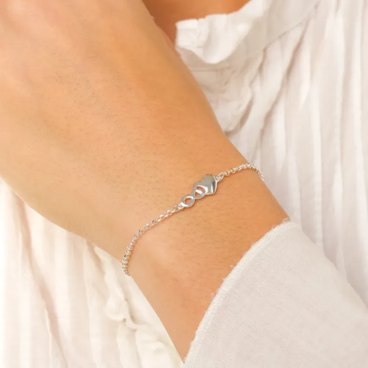 hjärta armband i silver