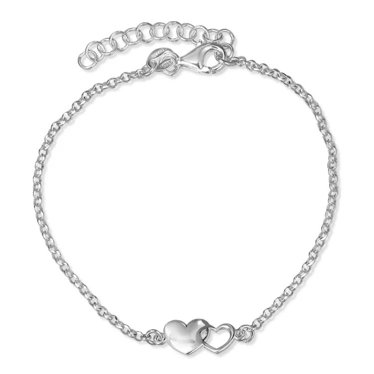 hjärta armband i silver