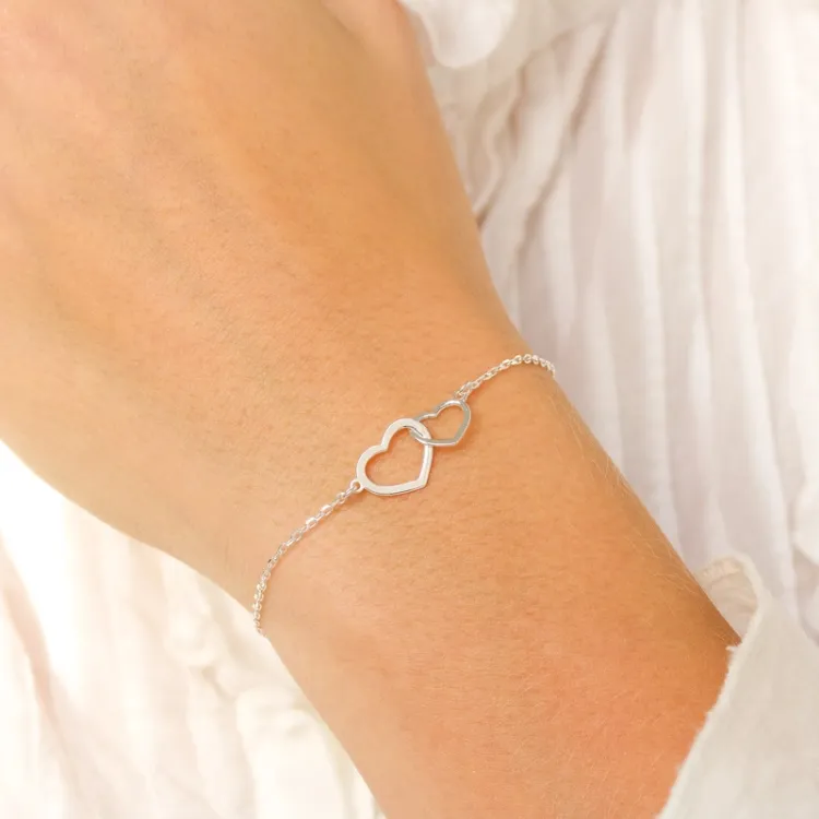 hjärta armband i silver