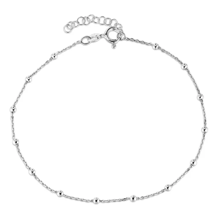 fotlänk  i silver 24 + 3 cm x 2,6 mm