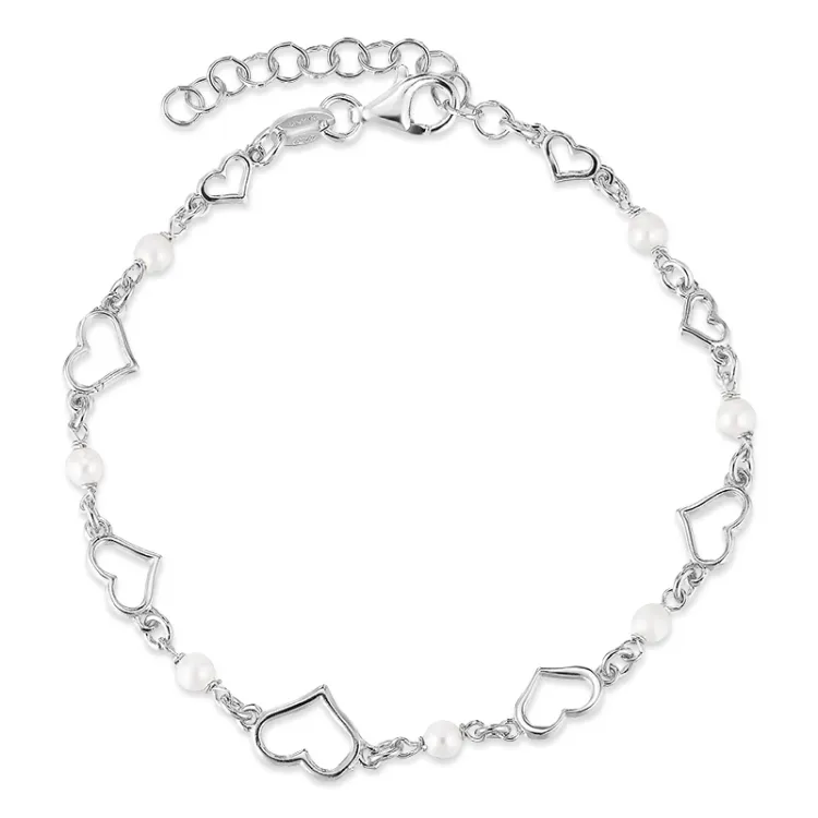hjärta armband i silver