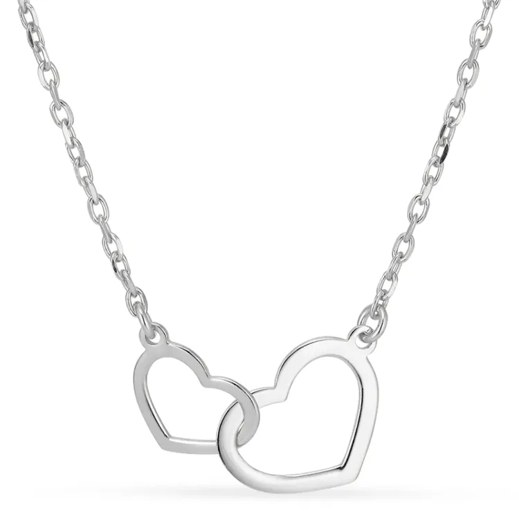 hjärta halsband i silver