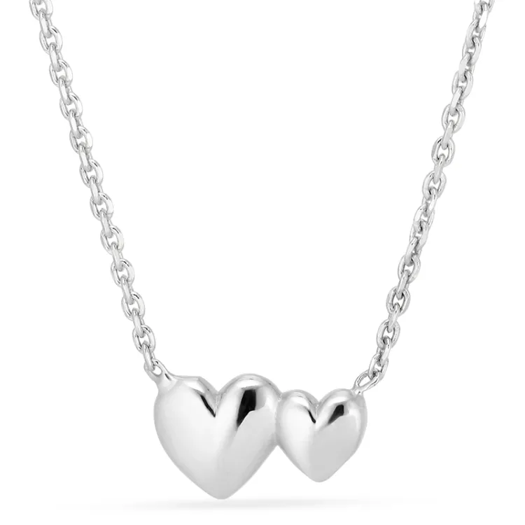 hjärta halsband i silver