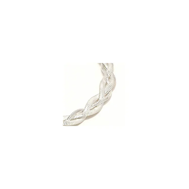 flätat armband i silver  x 5,0 mm