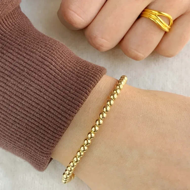 Kulkedjearmband i förgyllt silver  x 4,0 mm