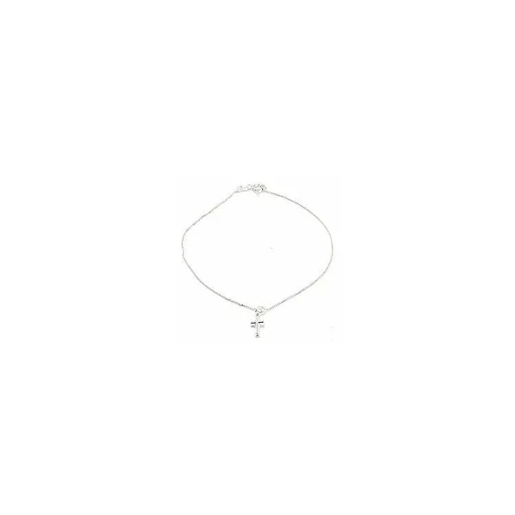 Kors fotlänk  i silver