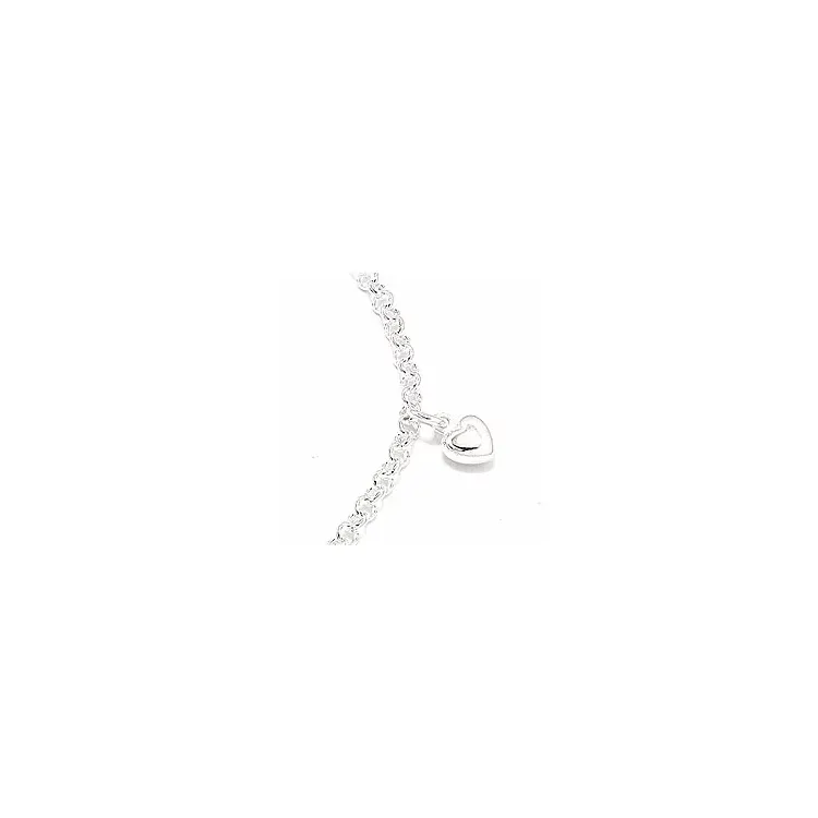 hjärta armband i silver med hängen i silver
