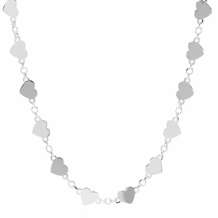 Hjärta halsband i silver