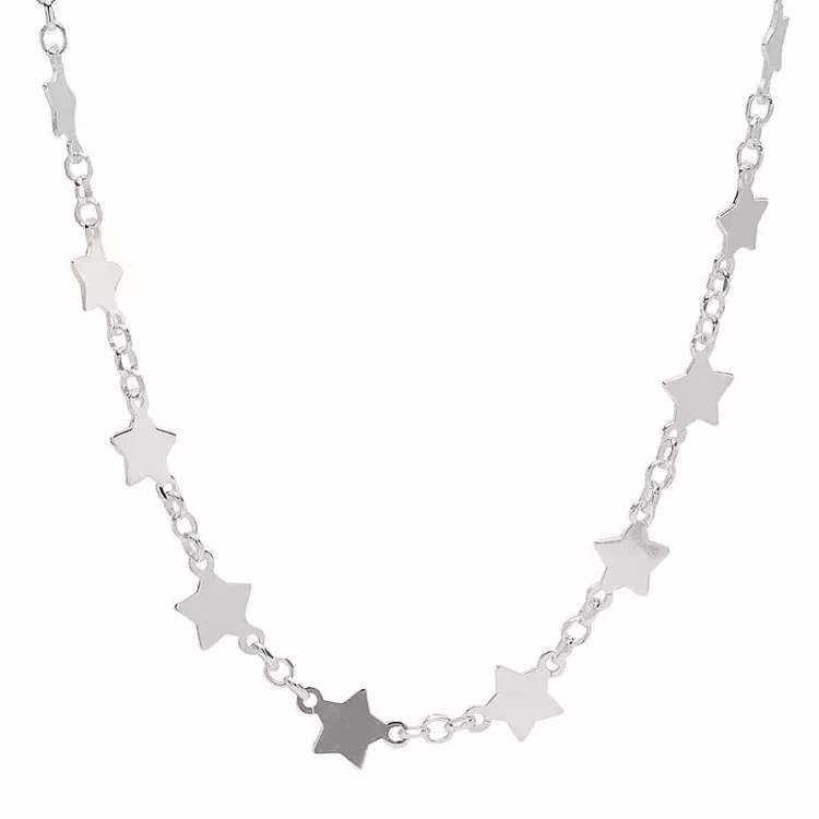 stjärna halsband i silver