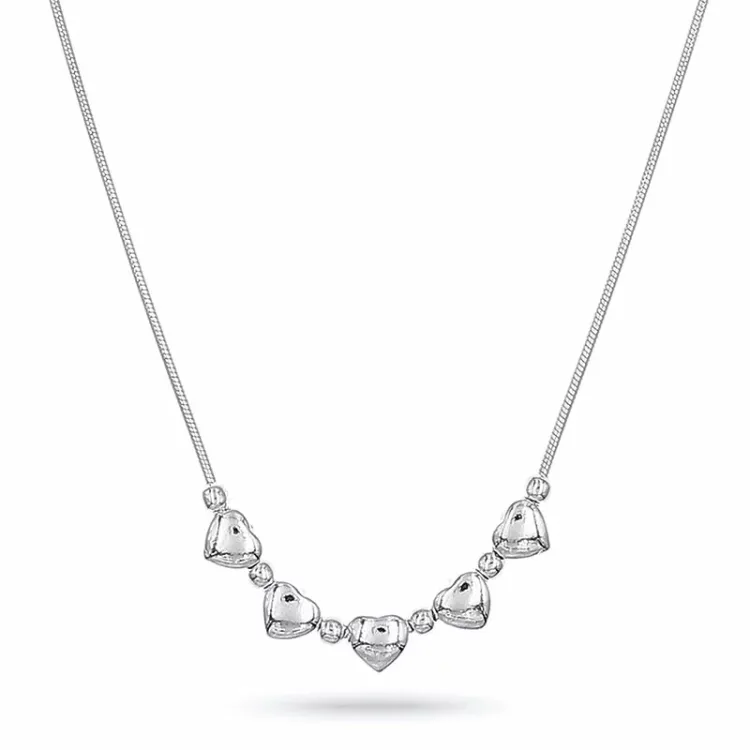hjärta halsband i silver