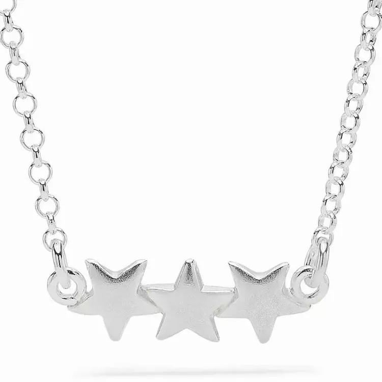 stjärna halsband i silver